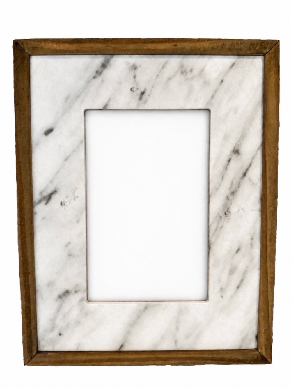 Threshold For Target Natural Wood Marble Print Mat Picture Frame 8" x 6"